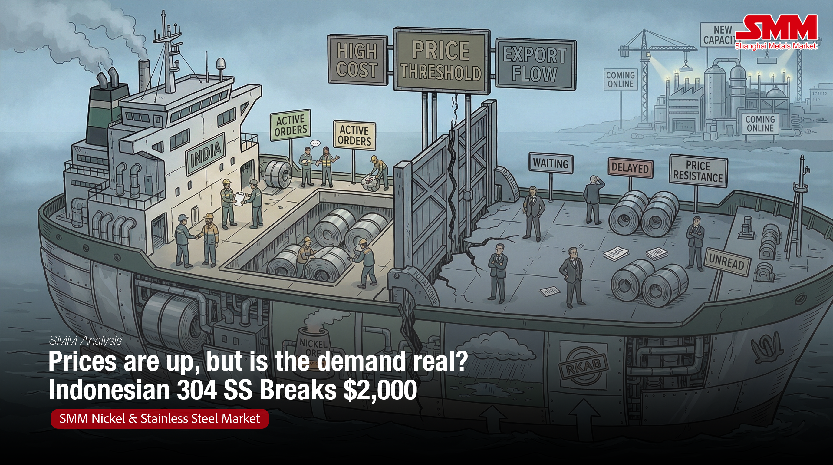 [SMM Analysis] Indonesian 304 SS Breaks $2,000: Market Dynamics Amidst Rising Costs and Capacity Expansion