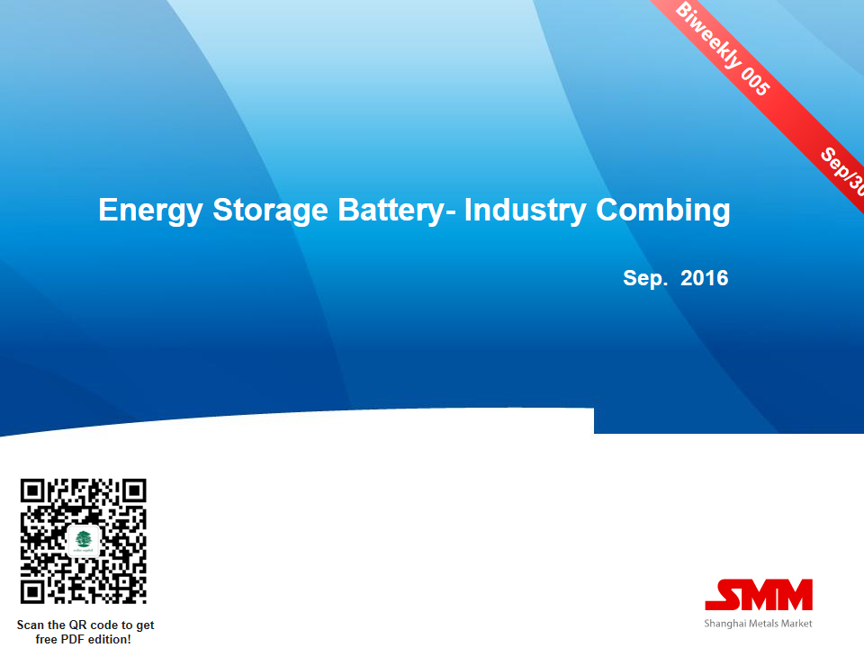 Energy Storage Battery- Industry Combing - Biweekly 005