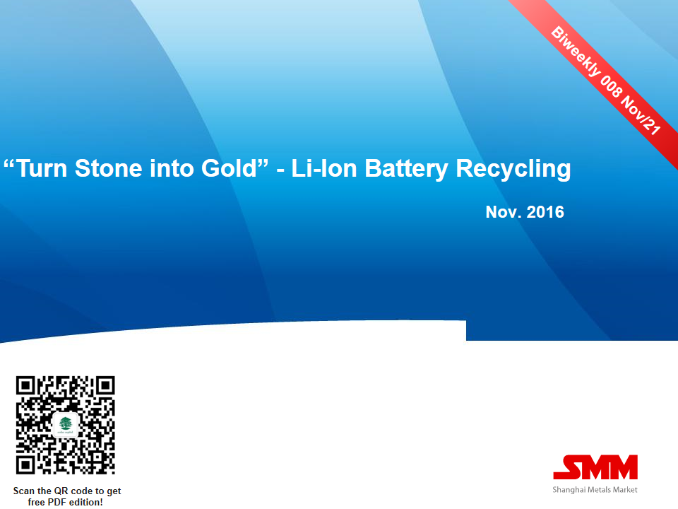 “Turn Stone into Gold” - Li-Ion Battery Recycling – Biweekly 008