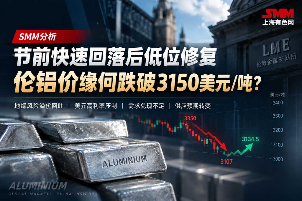 【SMM分析】节前快速回落后低位修复 伦铝价缘何跌破3150美元/吨？