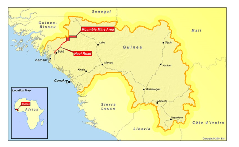 【海外铝土矿发运】据几内亚地质局公布的数据显示，澳大利亚AMCG矿业公司（La Société Alliance Mining Commodities Guinée AMCG)位于Boke矿区的Koumbia矿于7.21-7.27周期内从Dapilon港口发运两船铝土矿，合计349973吨，为建成以来首次发运。据SMM了解，这家私营公司，在几内亚共和国西北部的Gaoaul省拥有采矿特许权开发Koumbia铝土矿项目，几内亚政府持有拥有特许权的子公司AMC SA 10%的自由附带权益。Koumbia矿区地块面积为728平方公里，地表包括 15 个连续的优质铝土矿高原。其中已探明资源储量6.25亿吨，Al2O3平均含量为44.7％，二氧化硅含量2.7%（其中已探明高品位矿储量3.05亿吨，Al2O3平均含量为48.1％，二氧化硅含量2.5%），推测远期资源储量15.51亿吨，Al2O3平均含量为42.9％，二氧化硅含量4.3%，合计资源储量21.75亿吨，Al2O3平均含量为43.5％，二氧化硅含量3.8%。