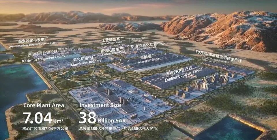 创源金属为响应中国“一带一路”倡议与沙特“2030愿景”倡议，创新集团积极践行“建成世界级绿色铝产业集团”及“走出去”的发展战略，致力于拓展集团产业版图。集团计划在沙特打造一个“氧化铝--电解铝--电厂--铝精深加工”一体化的绿色低碳铝产业园项目，此项目即沙特红海铝产业链综合项目。

该项目选址于沙特阿拉伯西部麦地那省的沿海重要城镇——延布工业园区。该园区地理位置优越，距离伊斯兰教第一圣地麦加约347公里，距第二圣地麦地那约200公里。项目一期规划建设50万吨电解铝产能。