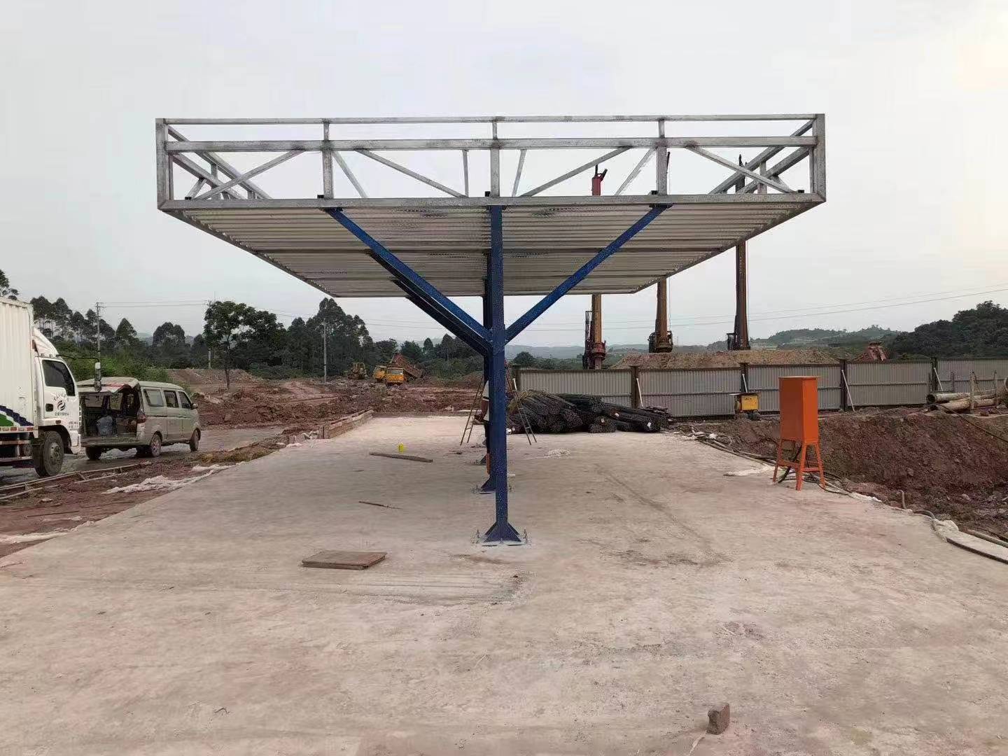 钢筋加工棚工地施工木工棚组装式堆放架定型化电箱安全通道防护棚