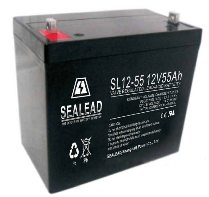 广东SEALEAD西力达蓄电池SL12-55 12V55AH工业机房 基站 通信系统