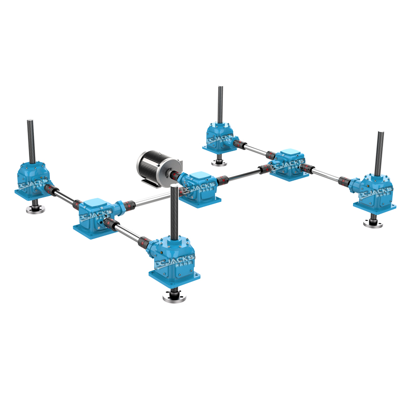 丝杆螺旋伞齿轮升降机 锥齿轮升降器 蜗轮蜗杆减速平台 手摇升降平台
