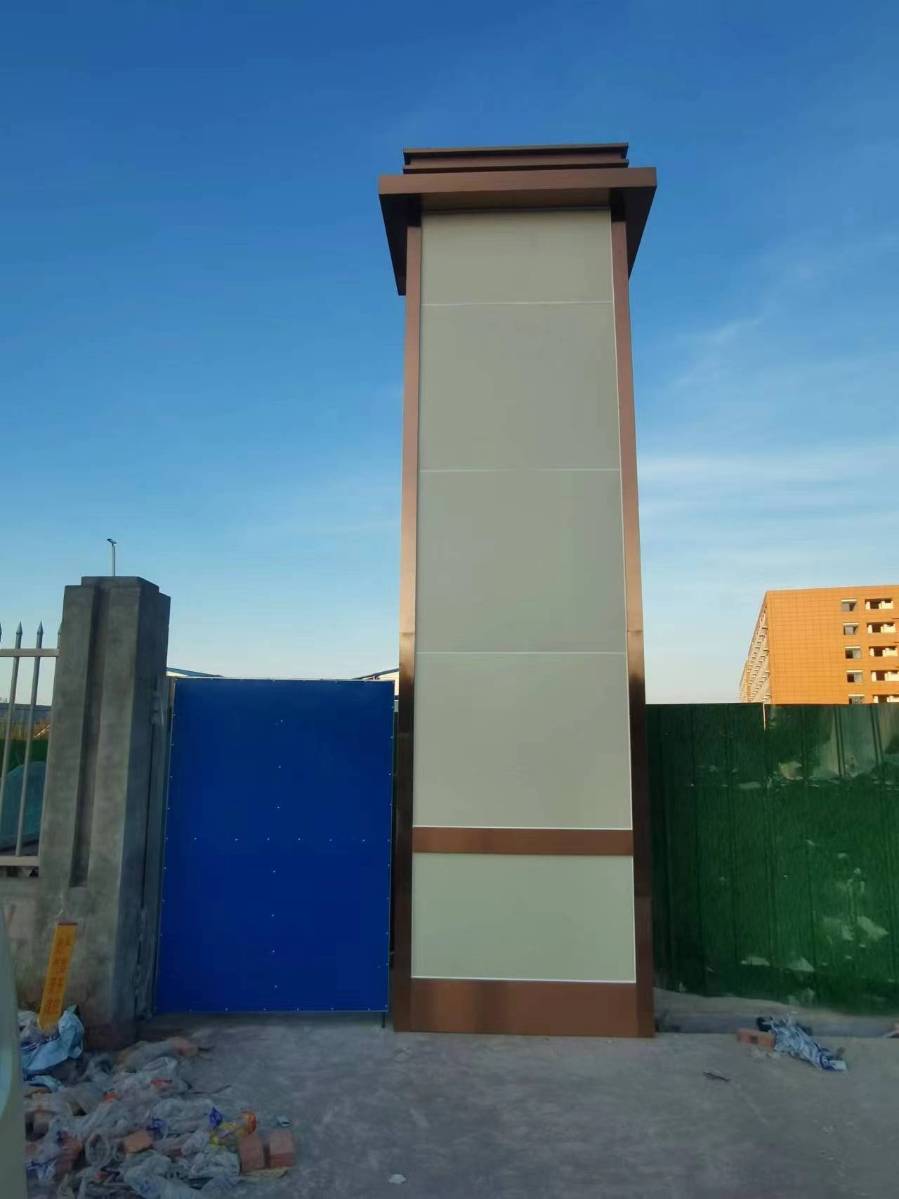 重庆建筑工地施工大门柱工地形象招牌门头柱工地大门立柱门头柱