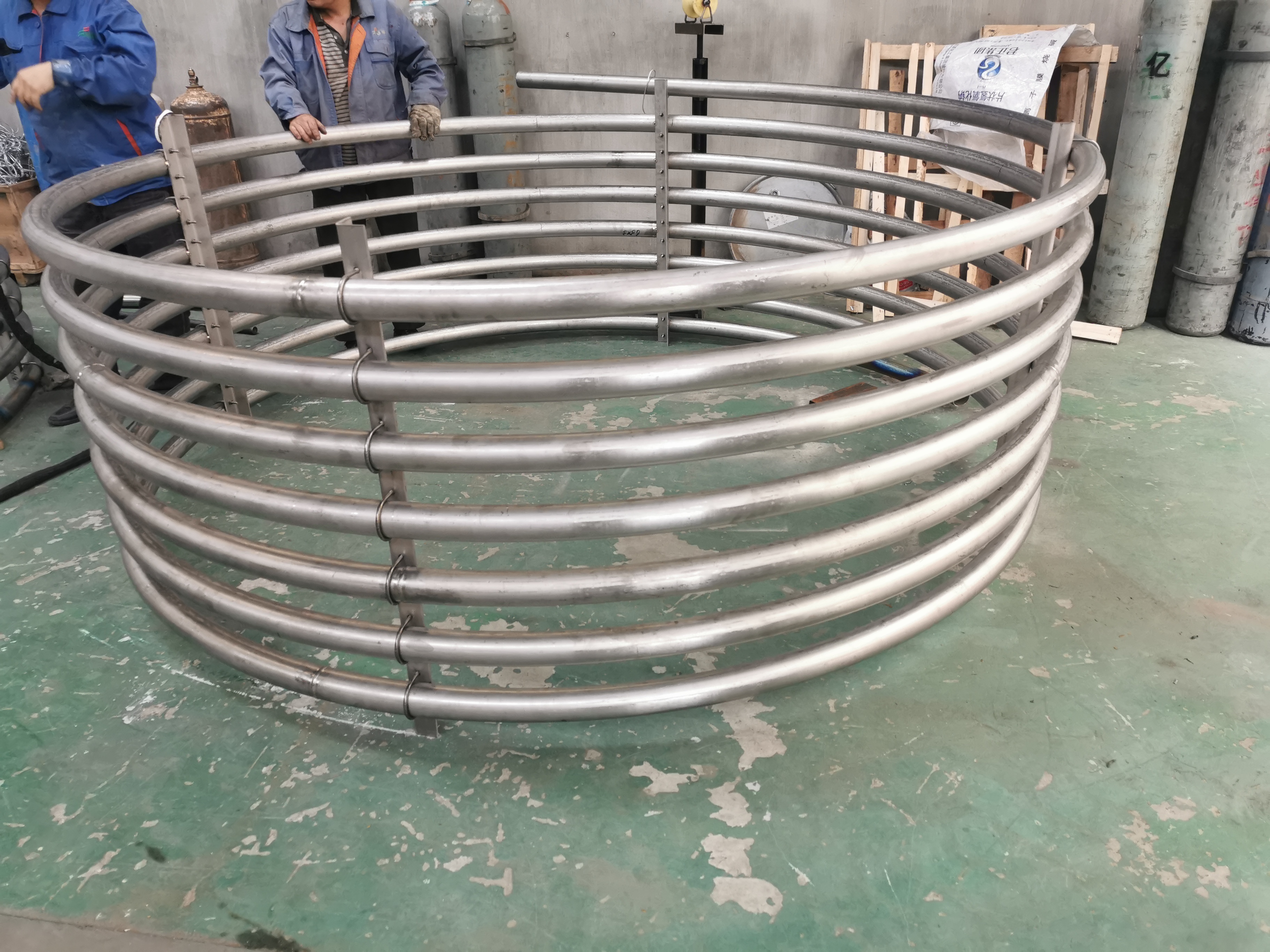 欣旺腾加工TA2钛合金换热盘管 盐碱罐内置换热钛盘管