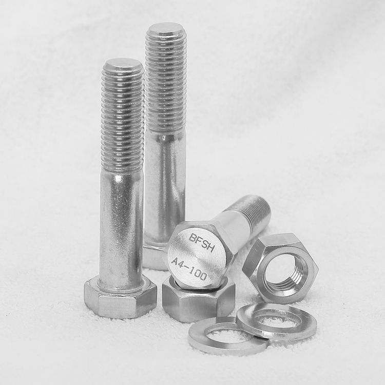 316L材质 A4-100外六角高强度螺栓 DIN933全牙螺丝螺钉M3-M120规格齐全 可定制