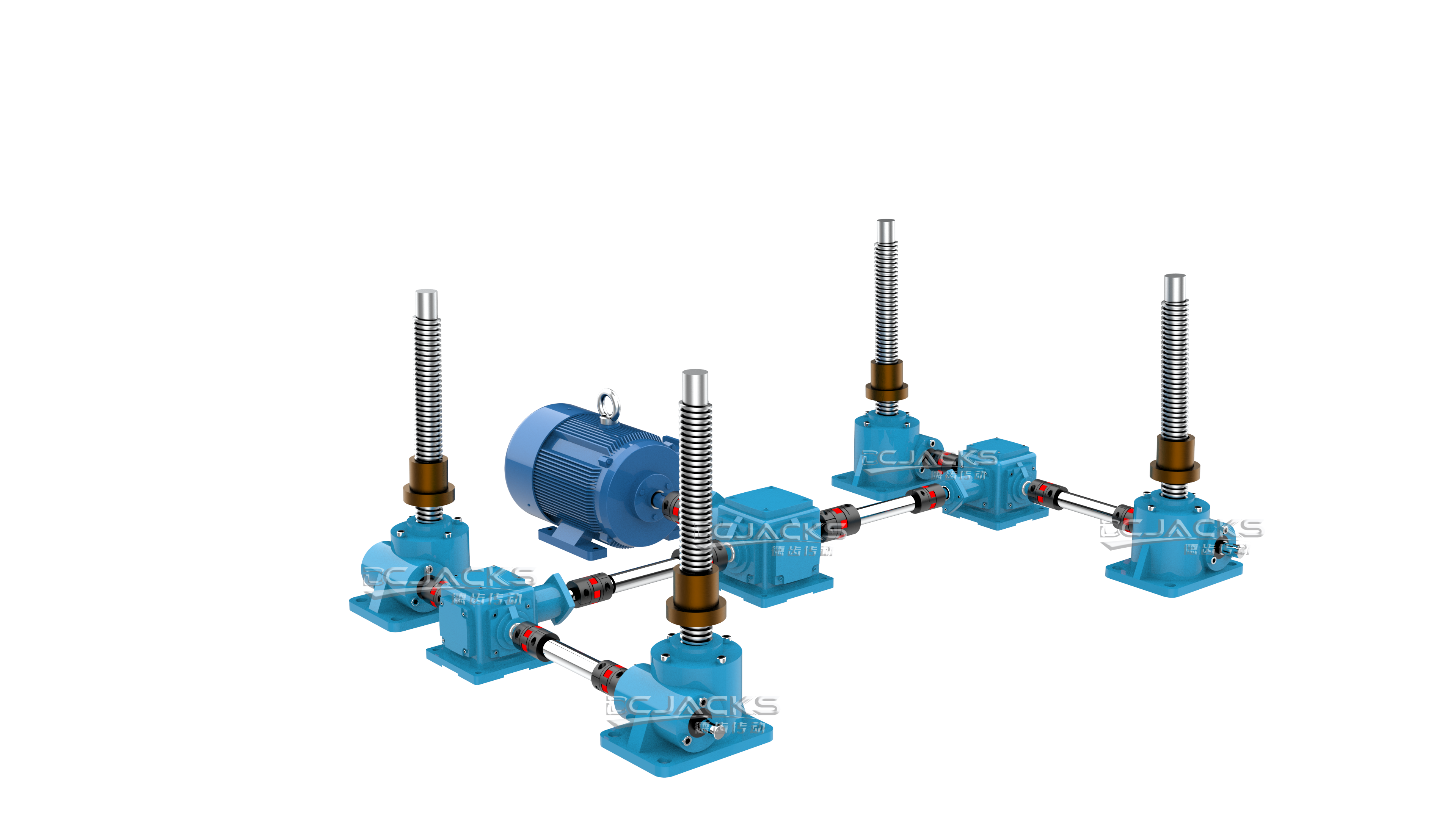 德齿传动伞齿轮螺旋丝杆升降螺母高速滚珠丝杆升降机