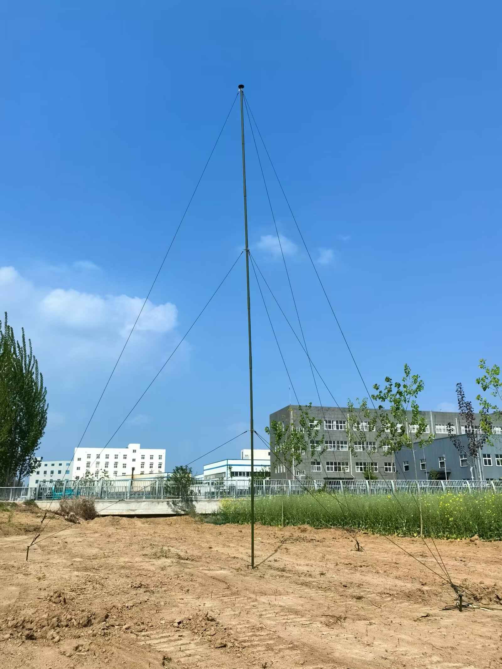 短波天线插接式支撑杆7.5米10米 双极天线便携式重型天线杆7-20米