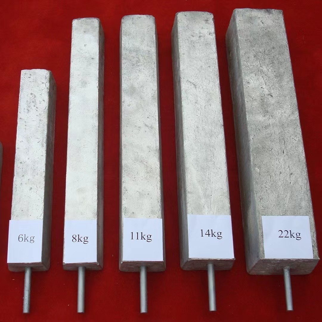 浇铸镁合金牺牲阳极22kg 储油罐阴极防腐装置专用镁阳极14kg