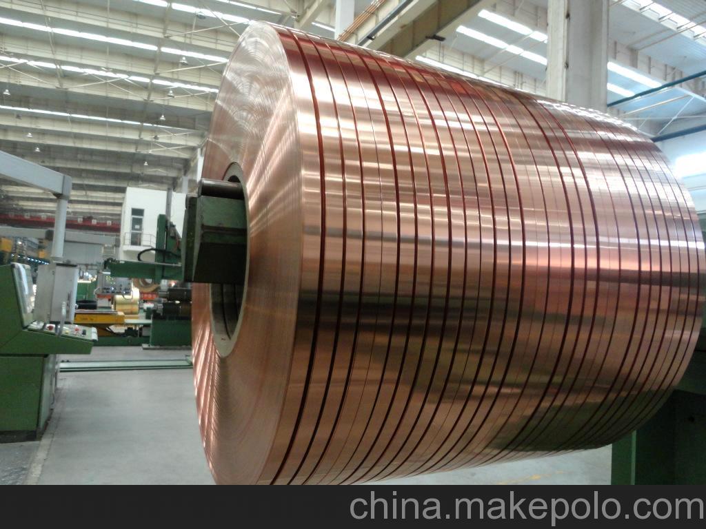 嘉兴T2/T2M/T2Y紫铜带磷铜带紫铜皮紫铜片超窄铜条接地铜带止水铜带