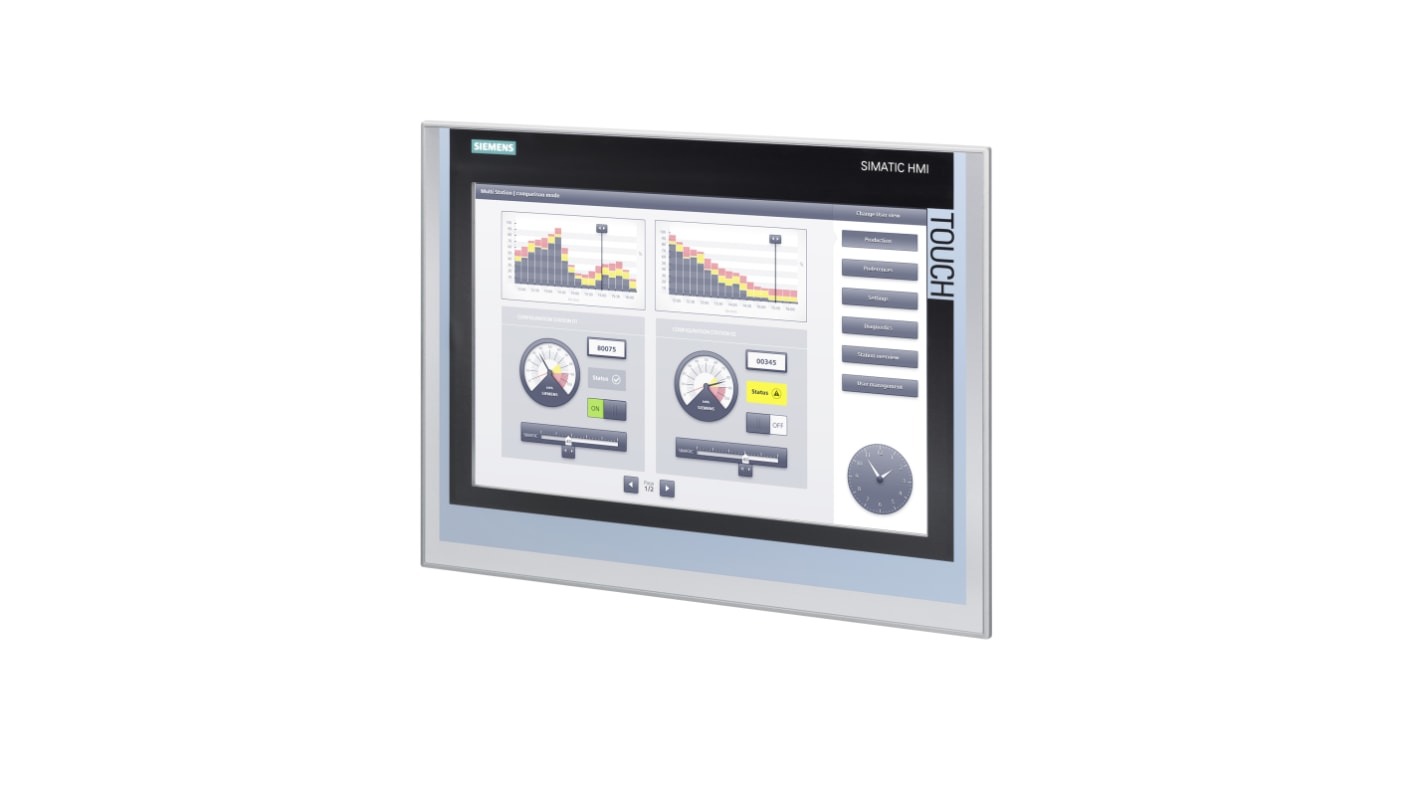 西门子6AV2124-0QC02-0AX1宽屏触摸式 HMI 精智面板