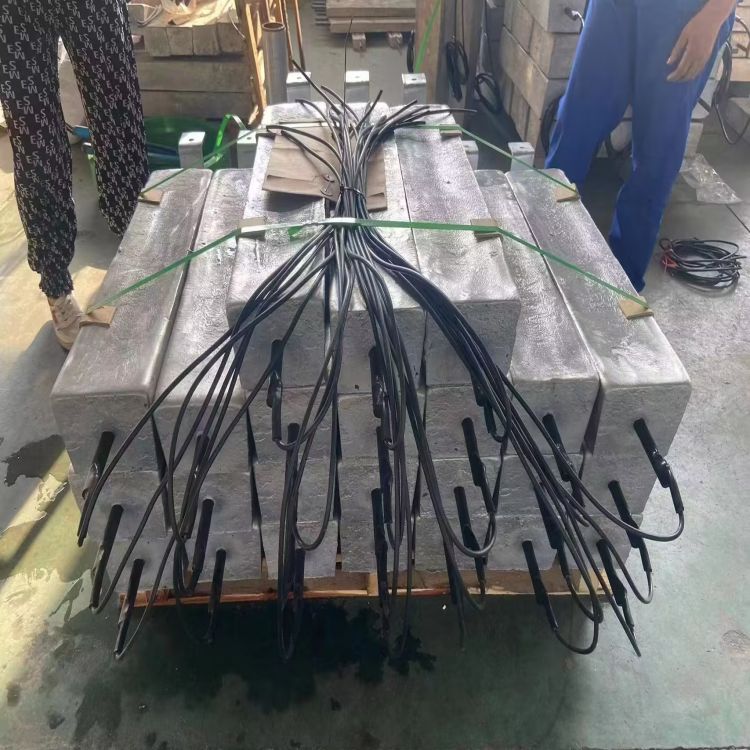 套装14公斤镁阳极 D型高电位棒状牺牲阳极预包装带电缆