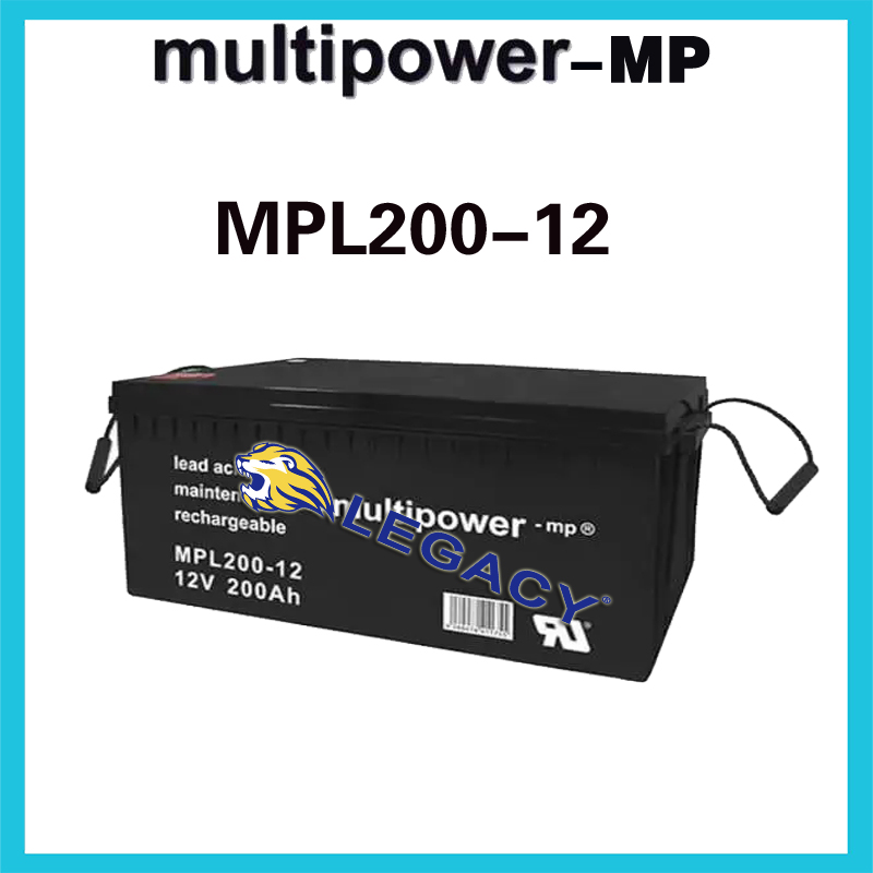 德国MULTIPOWER蓄电池 MPL200-12 - 12V 200AH长寿命系列 AGM 电池 