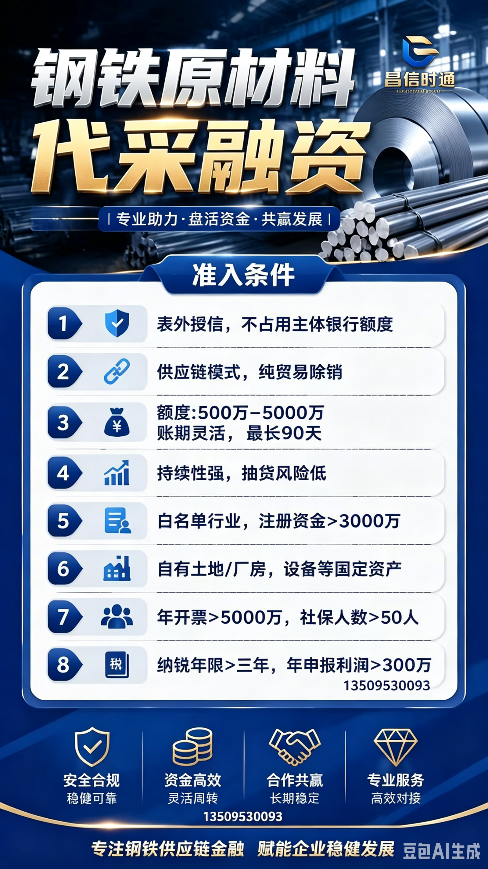 目前可以做长三角地区钢铁原材料代采
