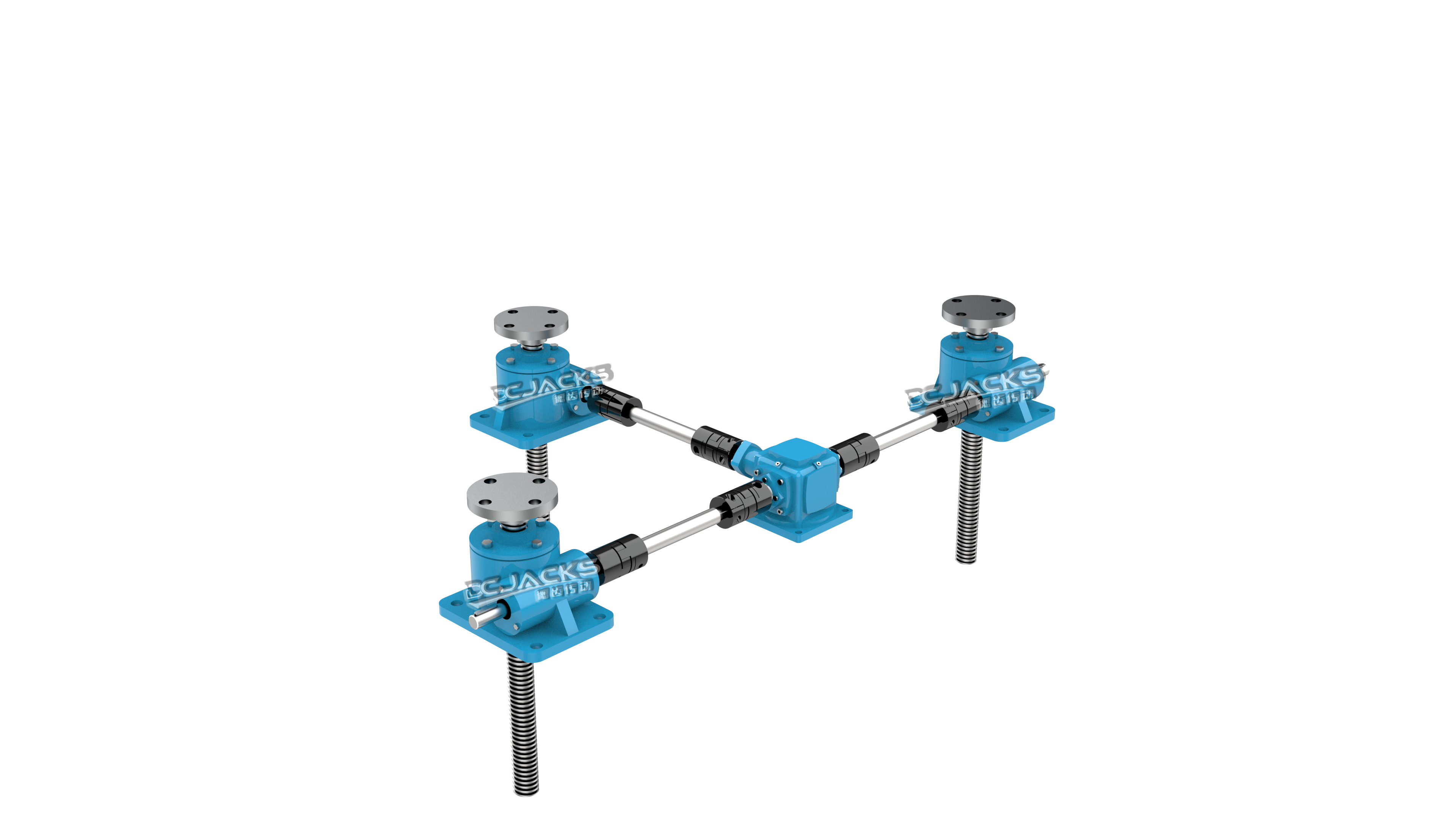 蜗轮蜗杆多台联动组合电动螺旋升降器