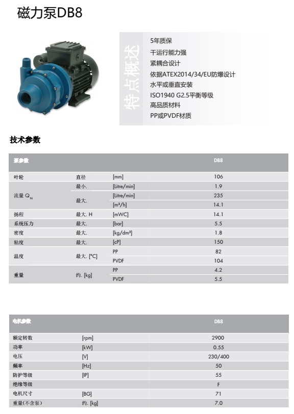 德国赛诺sera磁力泵DB8