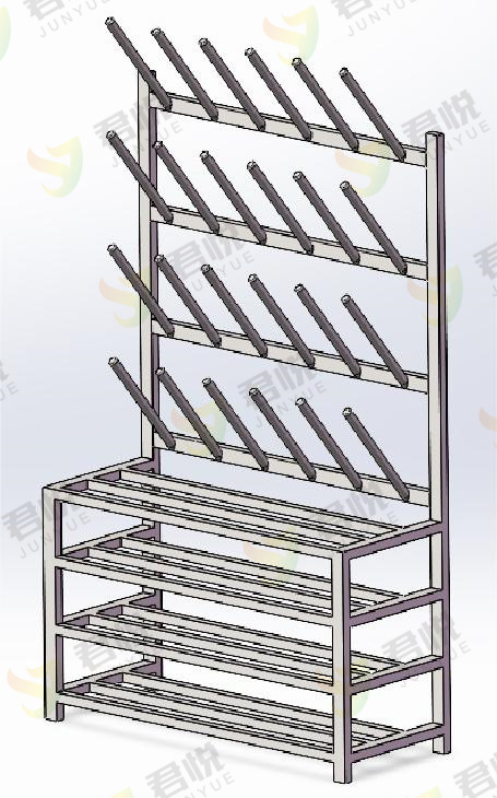 食品车间净化车间员工换鞋换靴架沥水架3014不锈钢材质