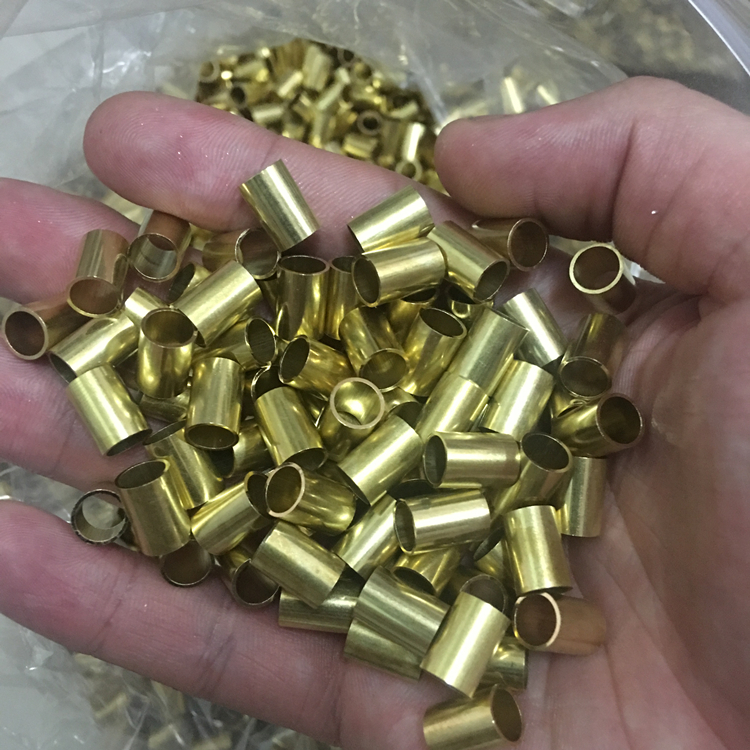 加工切割黄铜管斜切圆头封头螺纹