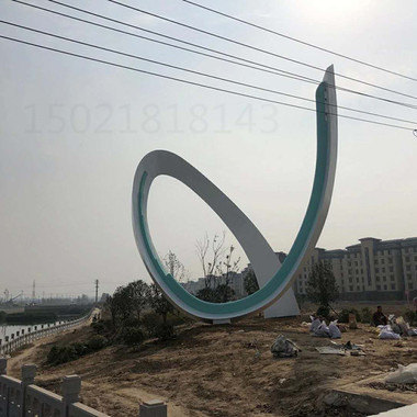 辽阳城市住宅区灯光抽象雕塑 不锈钢产品定制工厂