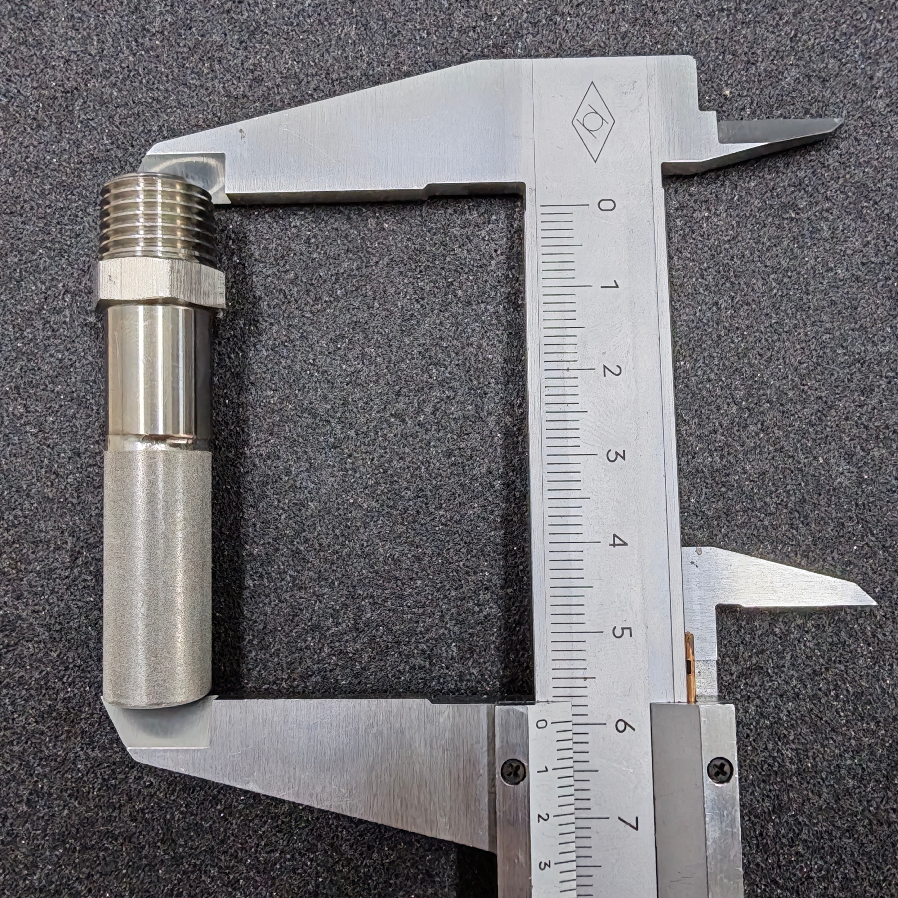 316L 不锈钢粉末烧结滤芯 Φ12×60mm 10μm 螺纹精密过滤曝气头