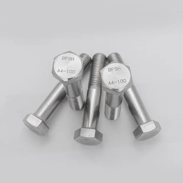 316L材质 A4-100外六角高强度螺栓 DIN933全牙螺丝螺钉M3-M120规格齐全 可定制