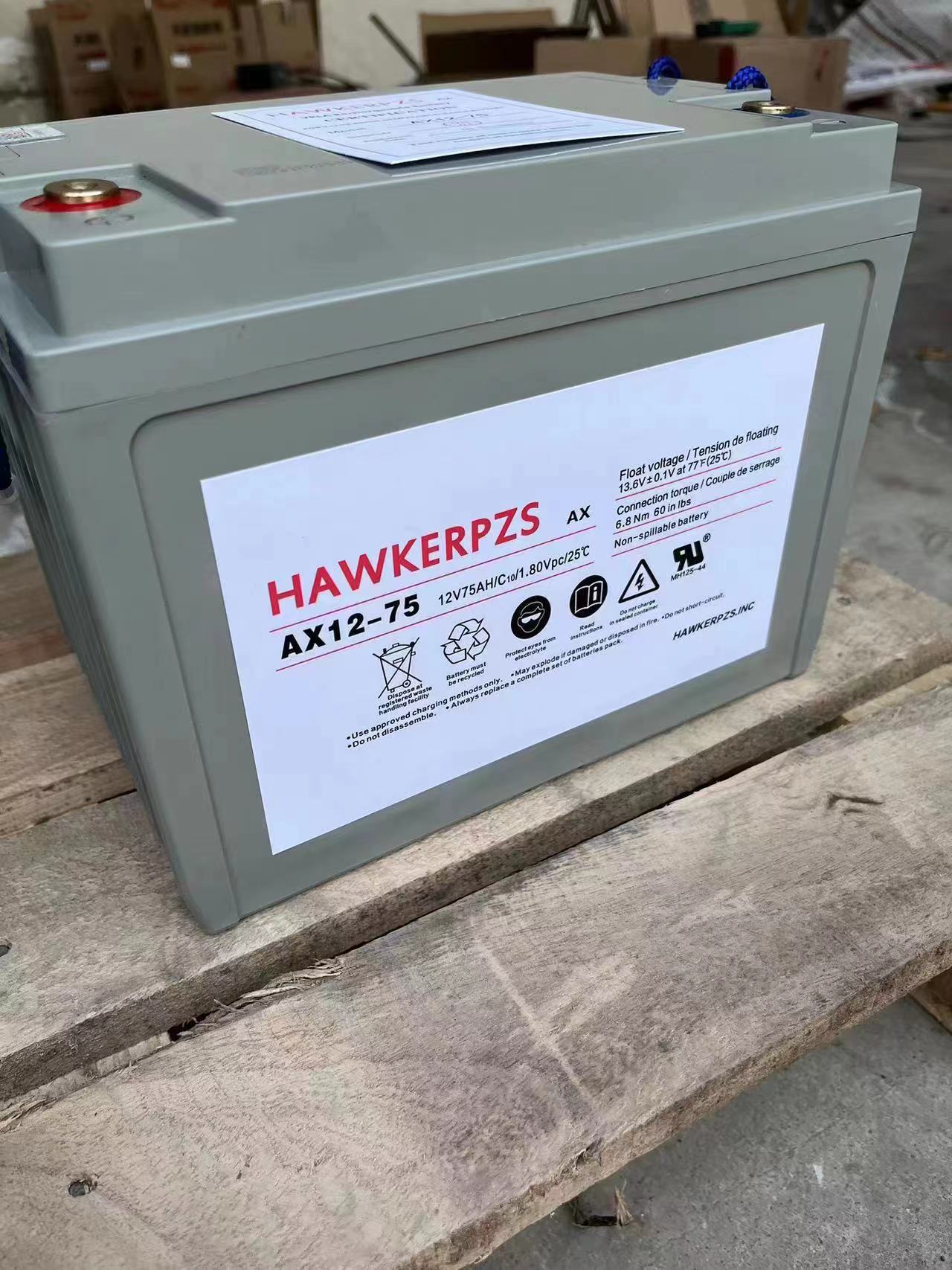 霍克免维护铅酸电池 AX12-75/12V75AH 通讯 应急储能