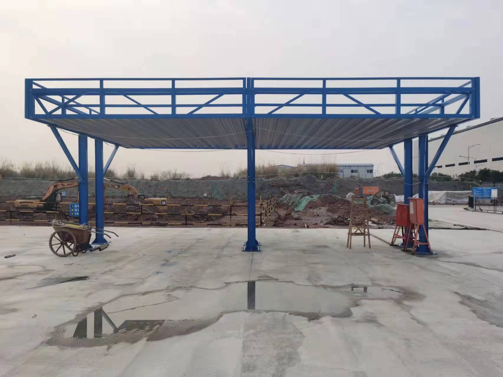 钢筋加工棚工地施工木工棚组装式堆放架定型化电箱安全通道防护棚