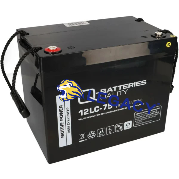 12V 77Ah 深循环家用休闲电池 Q-Batteries 12LC-75 AGM
