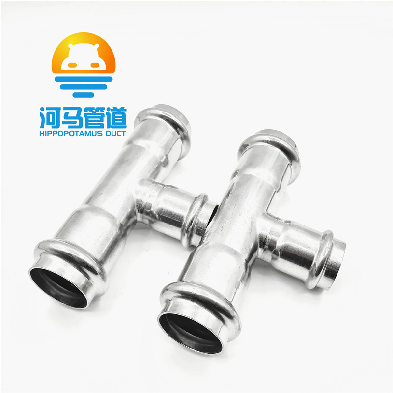 304不锈钢三通管件双卡压管件等径三通现货发售