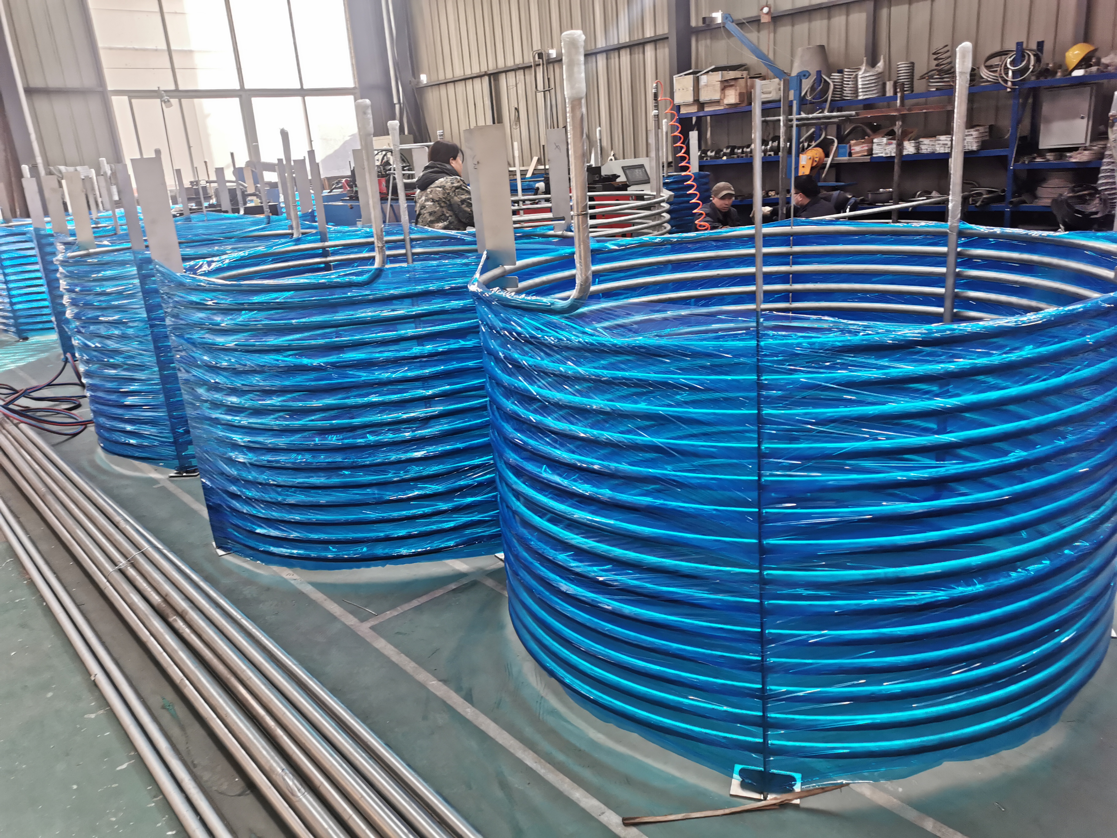 欣旺腾加工TA2钛合金换热盘管 盐碱罐内置换热钛盘管