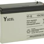 YUCEL蓄电池Y7-12铅酸免维护12V7.0AH 童车门禁 消防通信UPS电源