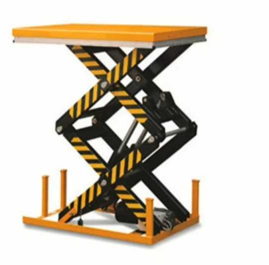 两吨电动移动式护栏升降平台仓库作业升降机