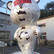 沧州大型玻璃钢抽象熊雕塑 广场卡通彩绘动物雕塑定制