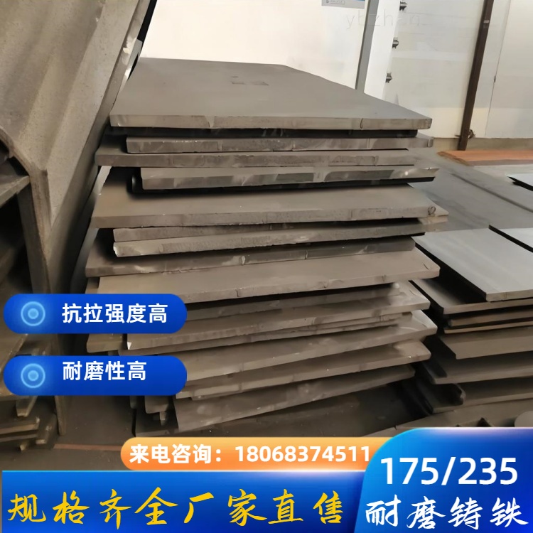 MTCuMo-175 耐磨铸铁板材 195-260HB 高硬度 矿山设备专用耐磨件