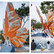 山西大型社区广场 不锈钢蝴蝶滑梯雕塑 彩绘动物雕塑摆件