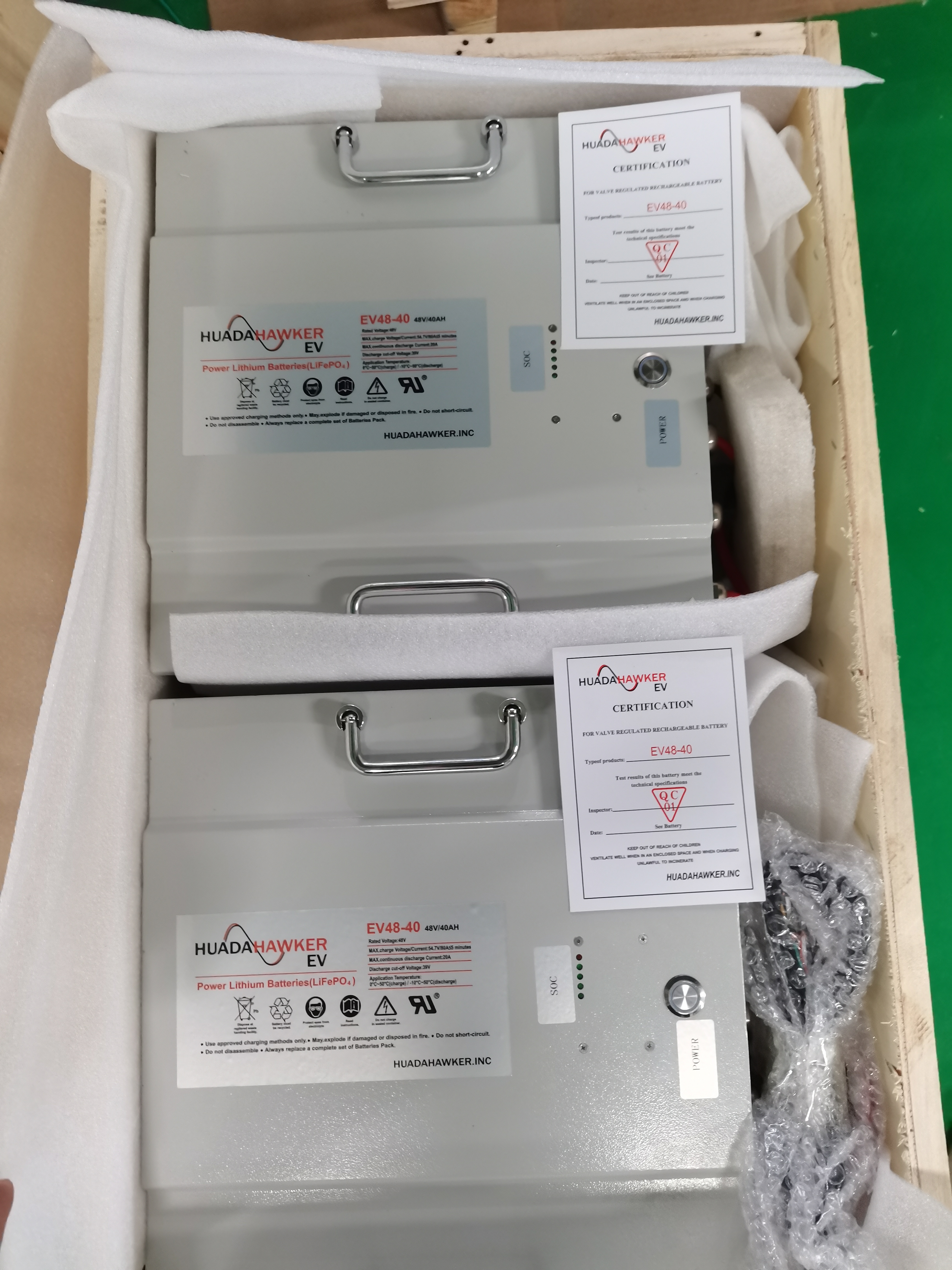 锂电池 HUADAHAWKERPZS磷酸铁锂电池 EV小车专用内置智能管理系统