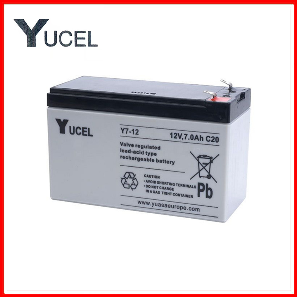 英国YUCEL蓄电池Y7-12储能密封仪表仪器12V7Ah电梯应急蓄电池