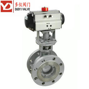  衬氟气动法兰蝶阀D641F46