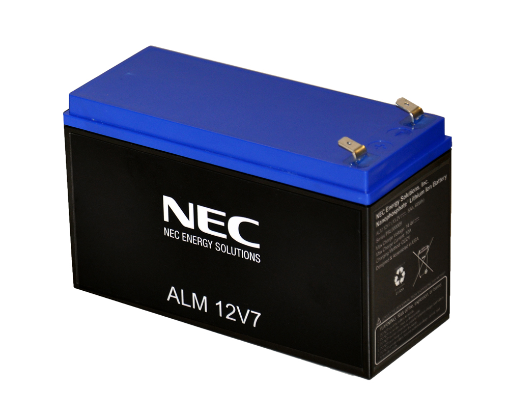 NEC锂电池ALM 2V7 LiFePO4电网照明通信系统12V7AH铅酸电池替代品