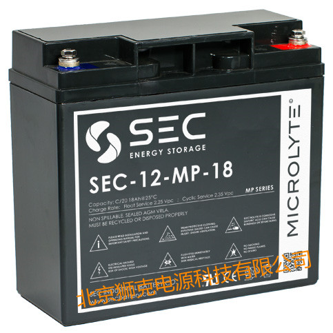  英国SEC蓄电池 SEC12-MP-18 12V18AH医疗器械电池