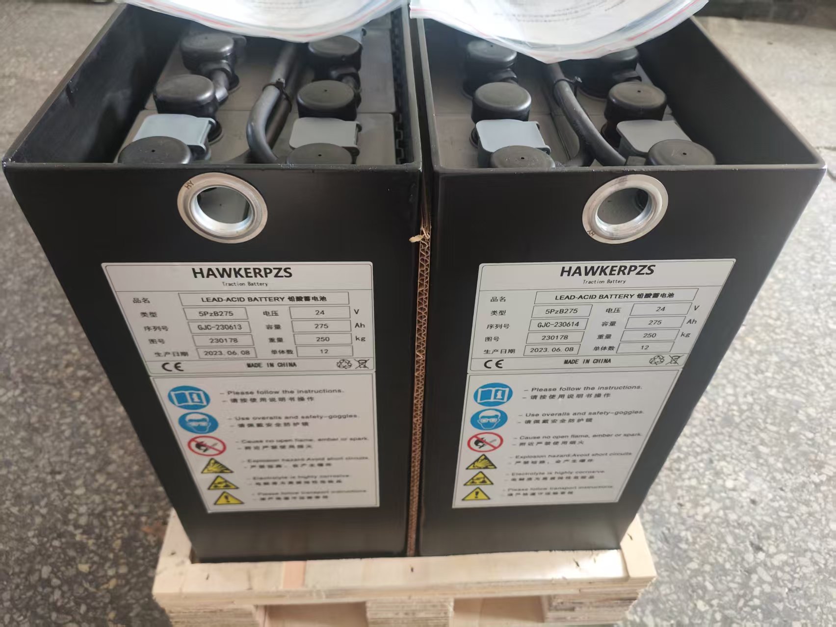 霍克蓄电池4PzS220杭叉CPD15-AEY2铅酸蓄电池80V220Ah叉车