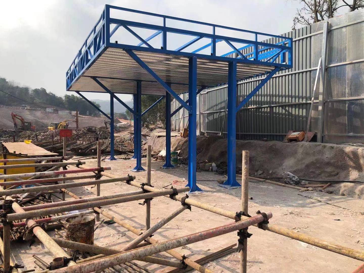 钢筋加工棚工地施工木工棚组装式堆放架定型化电箱安全通道防护棚