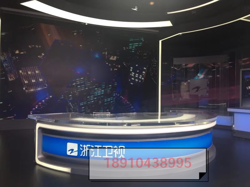 直播桌导播桌校园演播桌播音桌访谈桌中央电视台播音桌厂家
