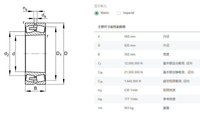 FAG调心滚子轴承241/560-BEA-XL-K30-MB1-C3