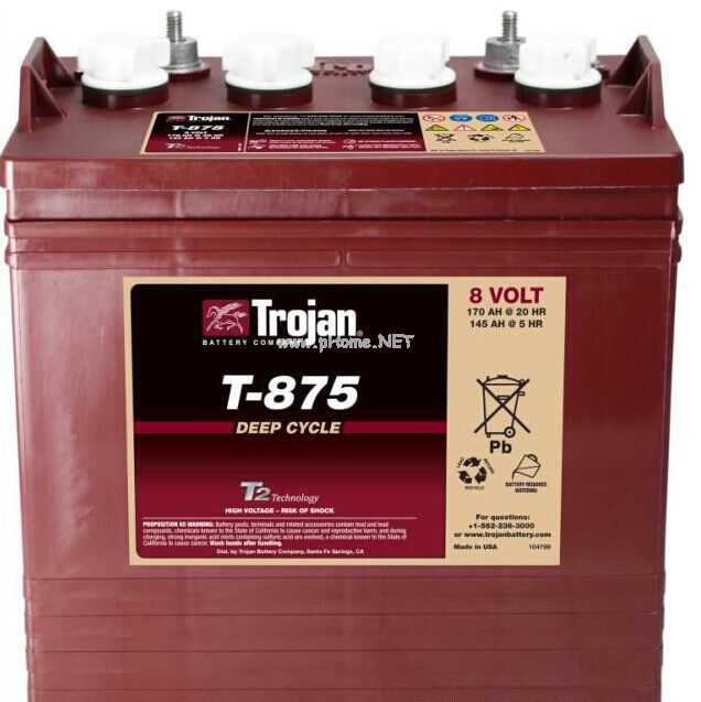 邱健Trojan蓄电池美国进口货源T-105 6V225AH 升降机电池