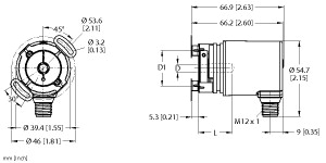REM-98B6E-7AAL-H1151  绝对值多圈旋转编码器 工业线 