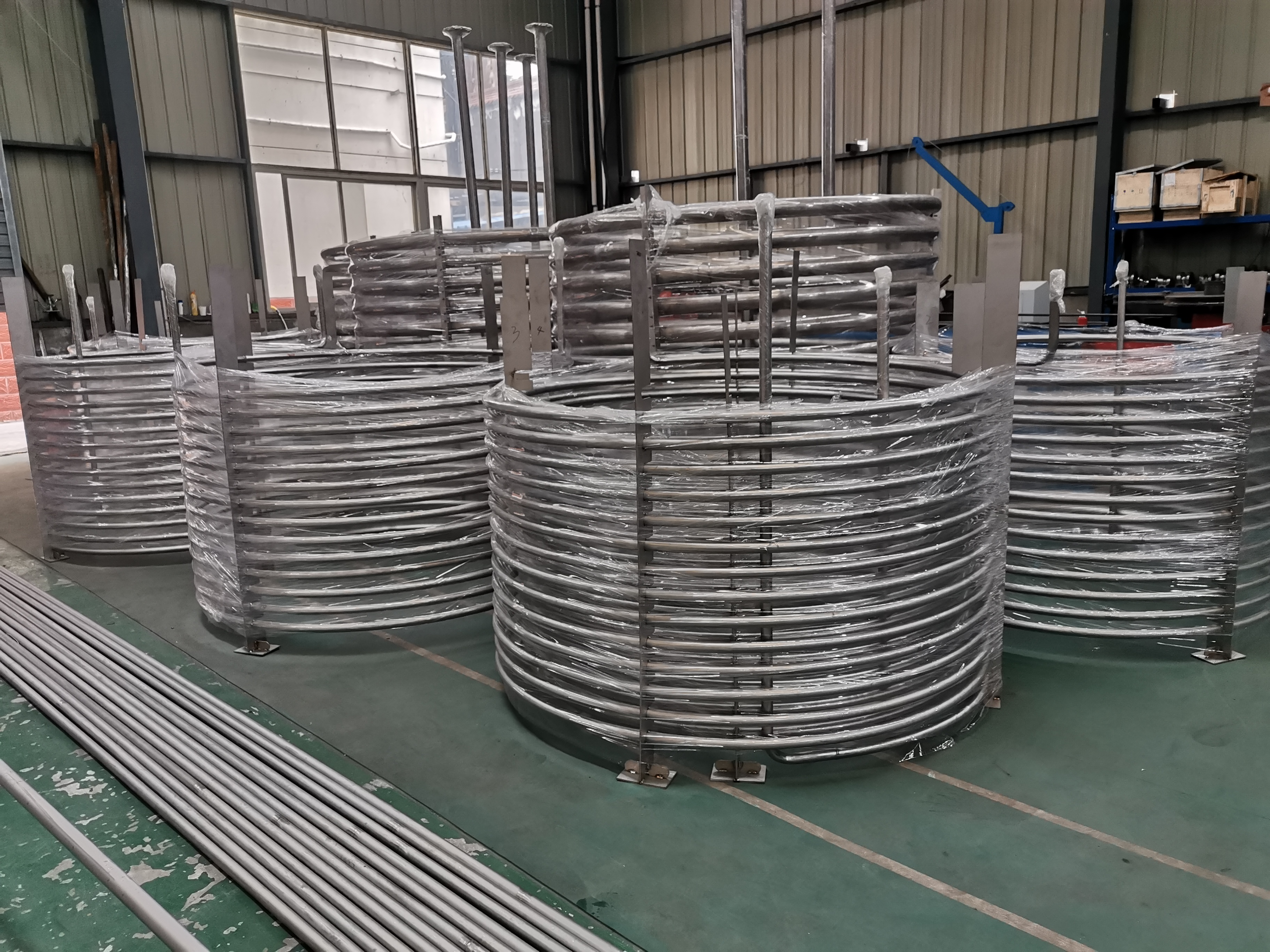 欣旺腾加工TA2钛合金换热盘管 盐碱罐内置换热钛盘管