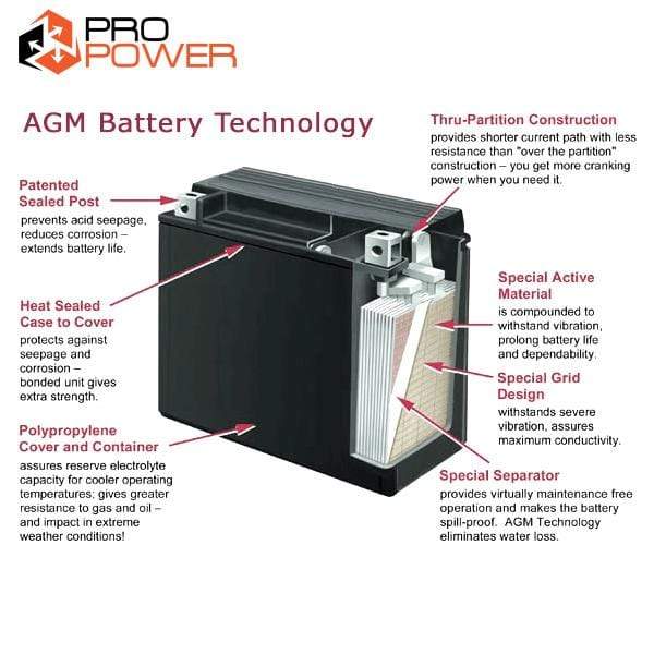  Pro Power Front Terminal AGM（吸水玻璃垫）深循环电池